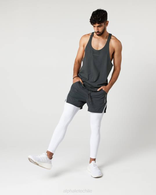 Infinity 2 en 1 velocidad corta 5,5" hombres Alphalete 08R8692 ropa gris sombra