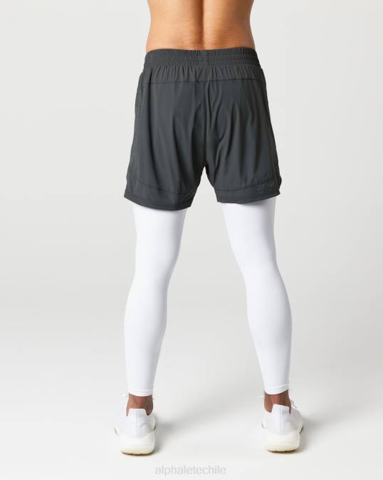 Infinity 2 en 1 velocidad corta 5,5" hombres Alphalete 08R8692 ropa gris sombra