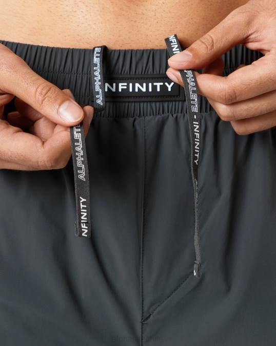 Infinity 2 en 1 velocidad corta 5,5" hombres Alphalete 08R8692 ropa gris sombra