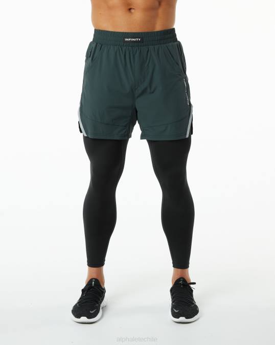 Infinity 2 en 1 velocidad corta 5,5" hombres Alphalete 08R8709 ropa cazador verde