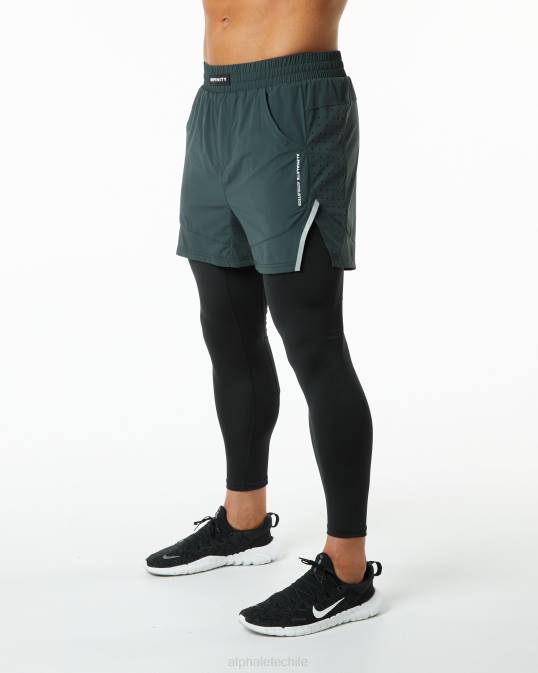 Infinity 2 en 1 velocidad corta 5,5" hombres Alphalete 08R8709 ropa cazador verde