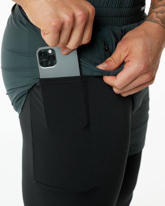 Infinity 2 en 1 velocidad corta 5,5" hombres Alphalete 08R8709 ropa cazador verde