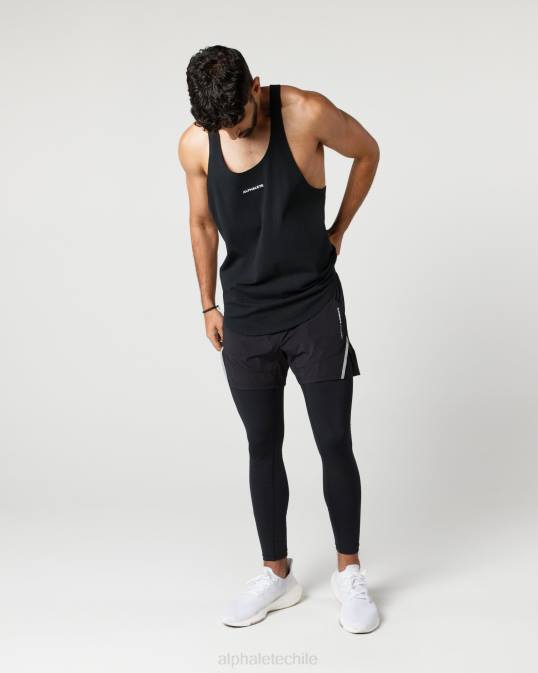 Infinity 2 en 1 velocidad corta 5,5" hombres Alphalete 08R8710 ropa negro