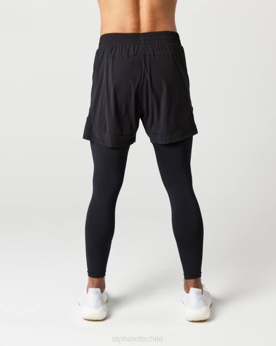 Infinity 2 en 1 velocidad corta 5,5" hombres Alphalete 08R8710 ropa negro