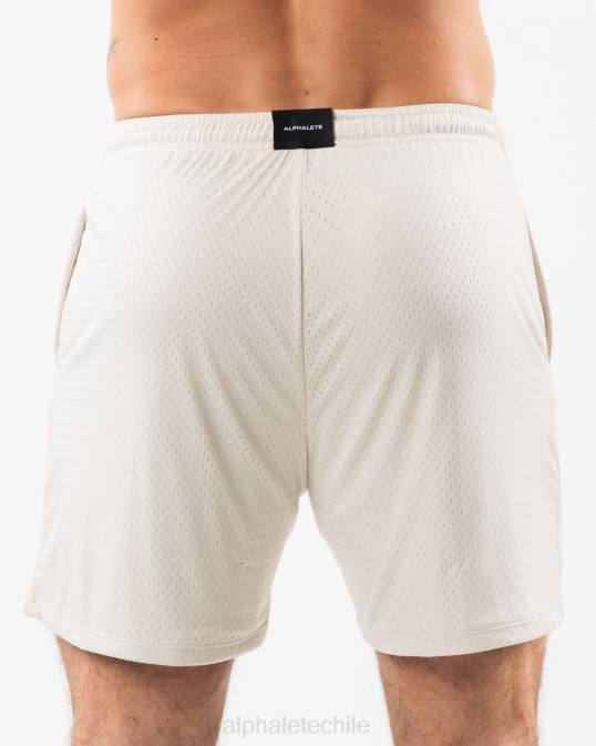 Ldb más malla corta 6" hombres Alphalete 08R8663 ropa concha de mar marrón