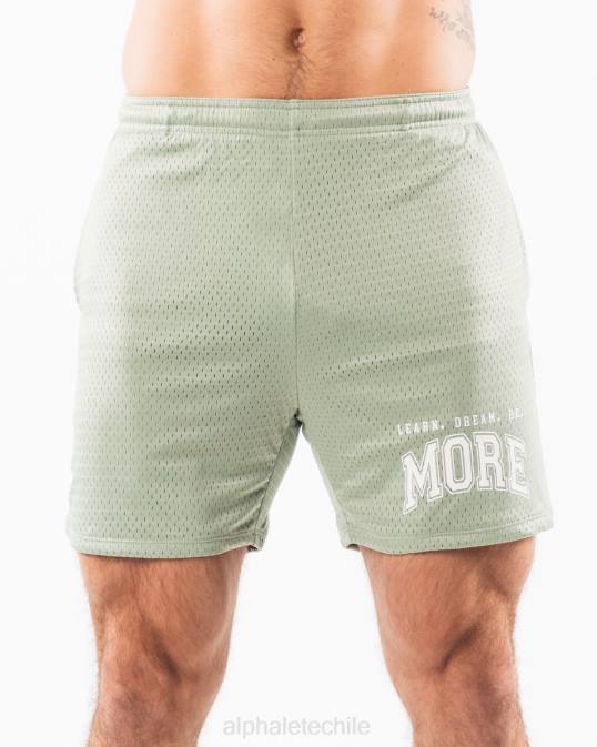 Ldb más malla corta 6" hombres Alphalete 08R8664 ropa verde salvia