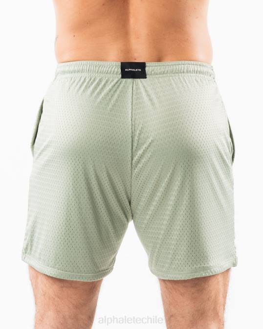 Ldb más malla corta 6" hombres Alphalete 08R8664 ropa verde salvia