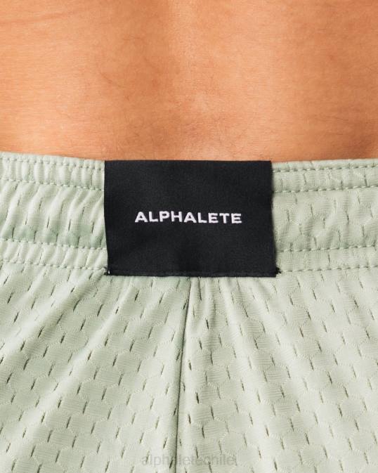 Ldb más malla corta 6" hombres Alphalete 08R8664 ropa verde salvia