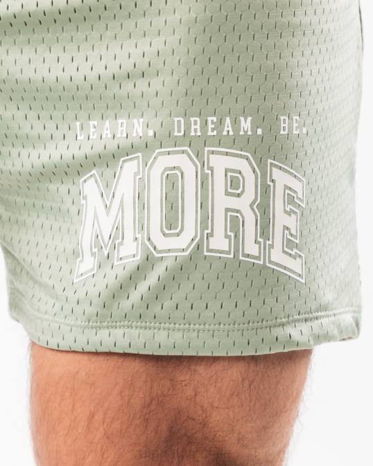 Ldb más malla corta 6" hombres Alphalete 08R8664 ropa verde salvia