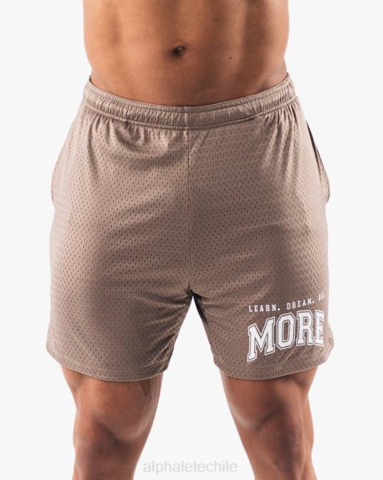 Ldb más malla corta 6" hombres Alphalete 08R8666 ropa marrón moca