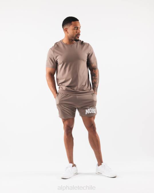 Ldb más malla corta 6" hombres Alphalete 08R8666 ropa marrón moca