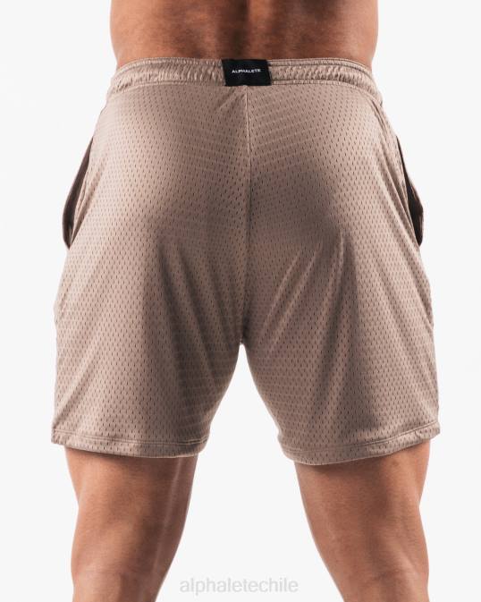 Ldb más malla corta 6" hombres Alphalete 08R8666 ropa marrón moca