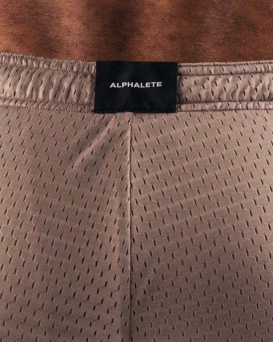 Ldb más malla corta 6" hombres Alphalete 08R8666 ropa marrón moca