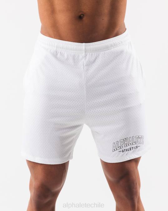 aa malla corta 6" hombres Alphalete 08R8671 ropa blanco