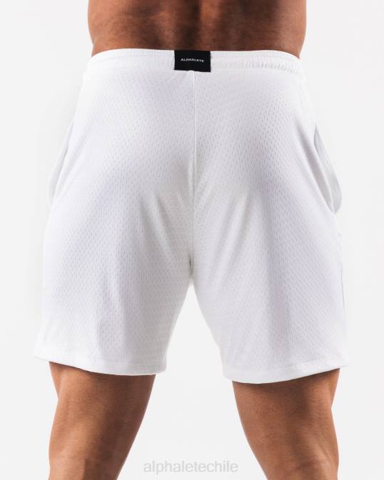 aa malla corta 6" hombres Alphalete 08R8671 ropa blanco