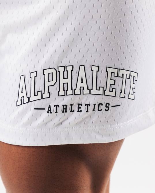 aa malla corta 6" hombres Alphalete 08R8671 ropa blanco