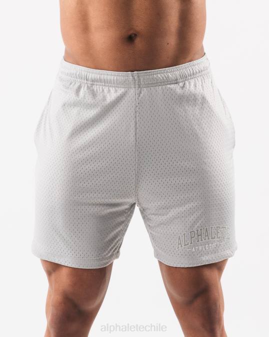aa malla corta 6" hombres Alphalete 08R8672 ropa gris ostra