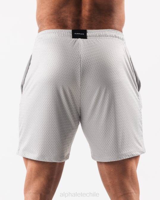 aa malla corta 6" hombres Alphalete 08R8672 ropa gris ostra