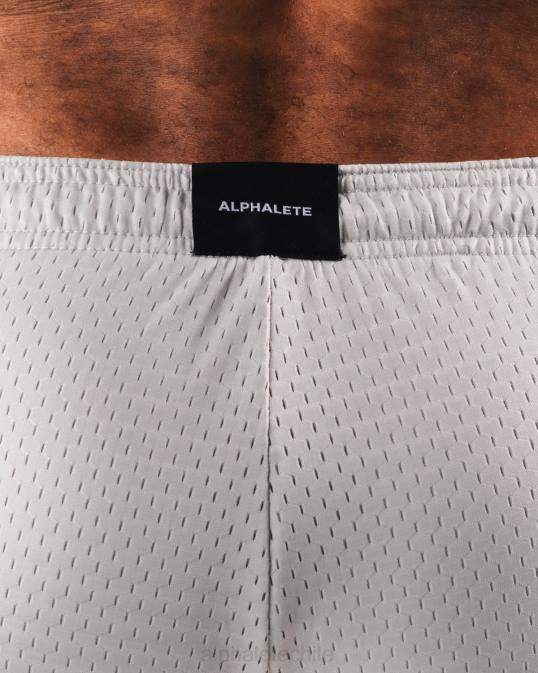 aa malla corta 6" hombres Alphalete 08R8672 ropa gris ostra
