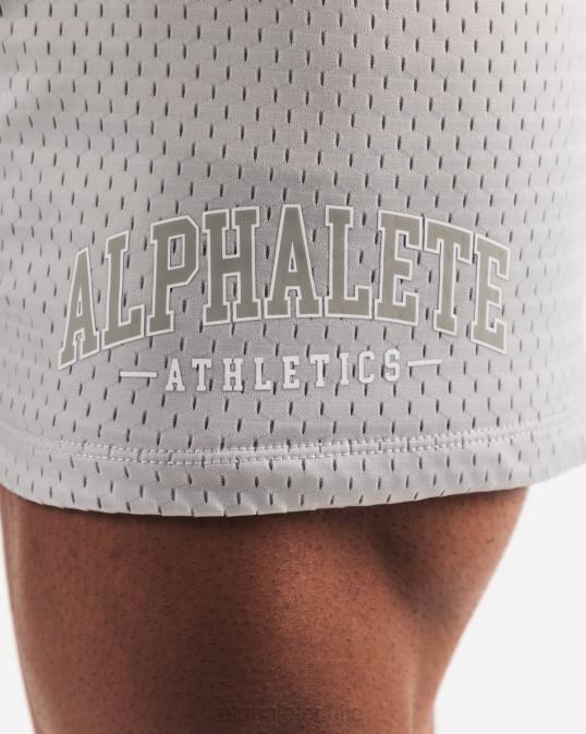 aa malla corta 6" hombres Alphalete 08R8672 ropa gris ostra