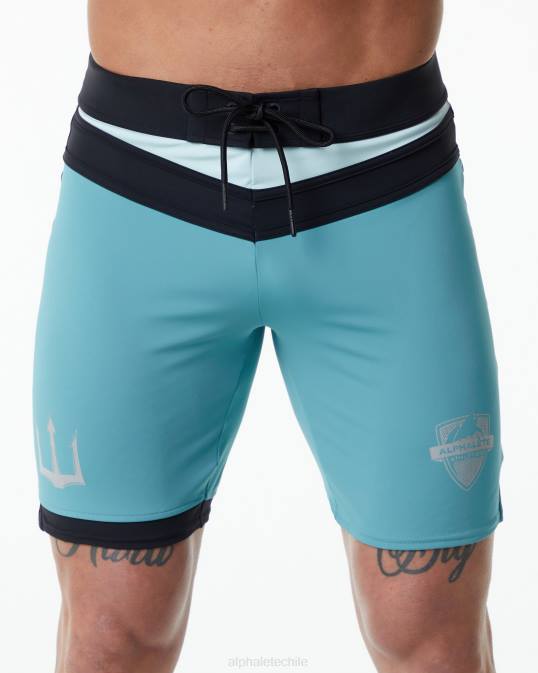 concurso tridente corto hombres Alphalete 08R8744 ropa verde azulado
