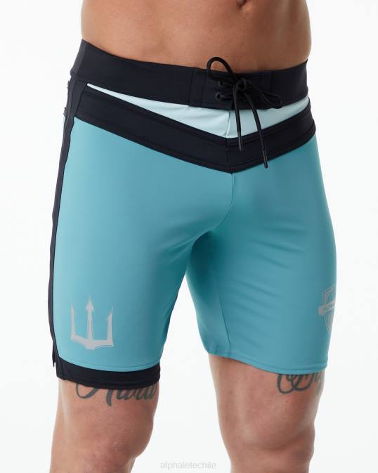 concurso tridente corto hombres Alphalete 08R8744 ropa verde azulado