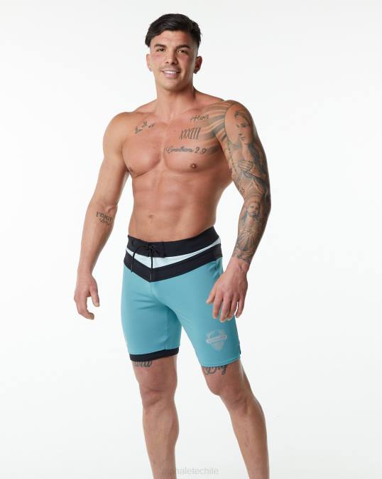 concurso tridente corto hombres Alphalete 08R8744 ropa verde azulado