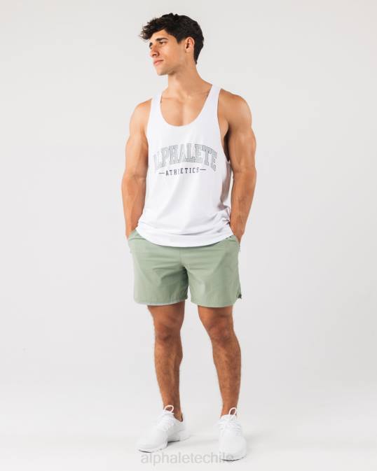 corto de estudio 6" hombres Alphalete 08R8679 ropa verde salvia