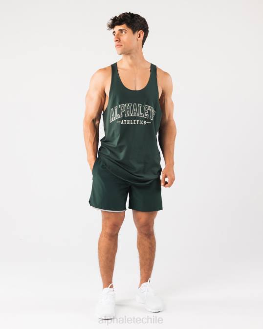 corto de estudio 6" hombres Alphalete 08R8680 ropa verde perenne