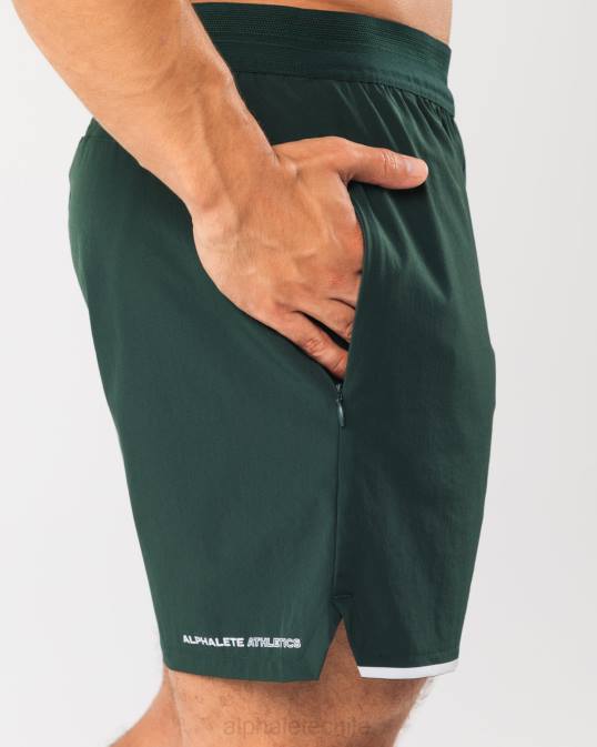 corto de estudio 6" hombres Alphalete 08R8680 ropa verde perenne
