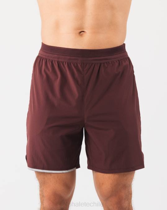 corto de estudio 6" hombres Alphalete 08R8681 ropa sangría roja