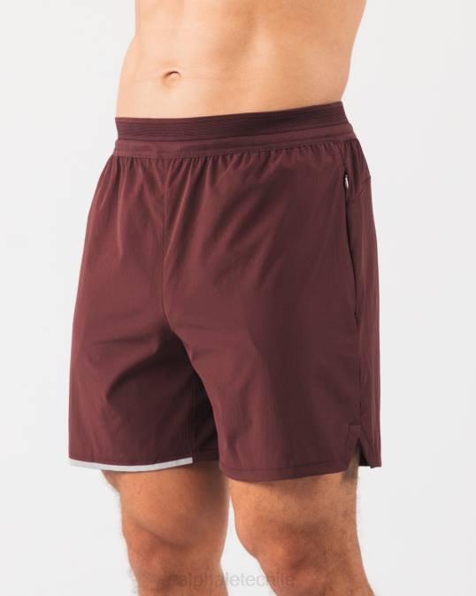 corto de estudio 6" hombres Alphalete 08R8681 ropa sangría roja
