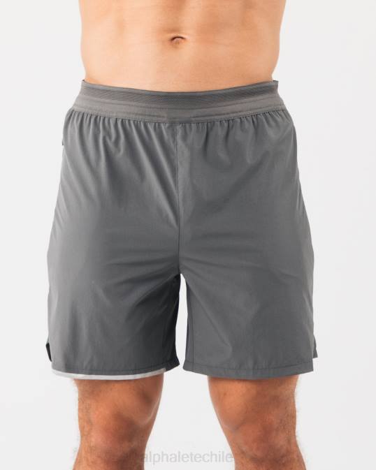 corto de estudio 6" hombres Alphalete 08R8682 ropa humo gris