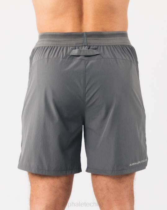 corto de estudio 6" hombres Alphalete 08R8682 ropa humo gris