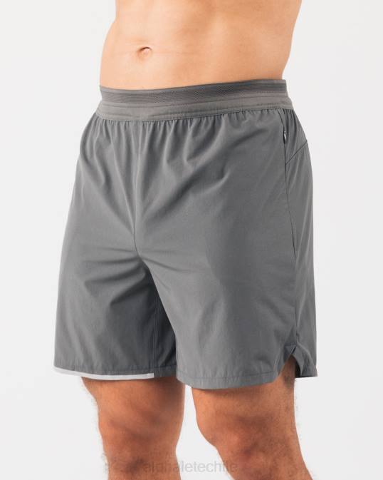 corto de estudio 6" hombres Alphalete 08R8682 ropa humo gris