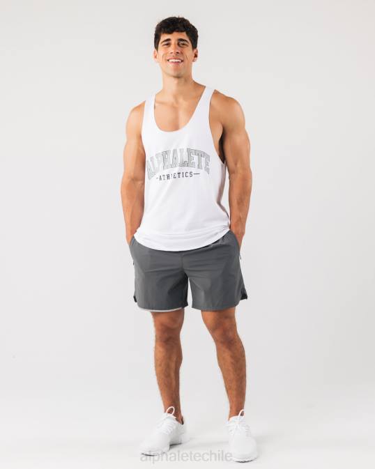 corto de estudio 6" hombres Alphalete 08R8682 ropa humo gris