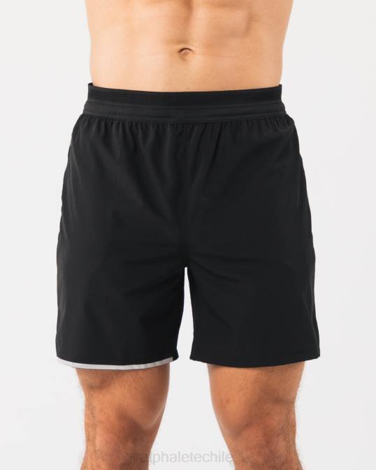corto de estudio 6" hombres Alphalete 08R8683 ropa negro/plata