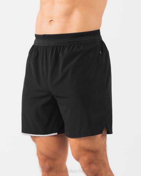 corto de estudio 6" hombres Alphalete 08R8683 ropa negro/plata