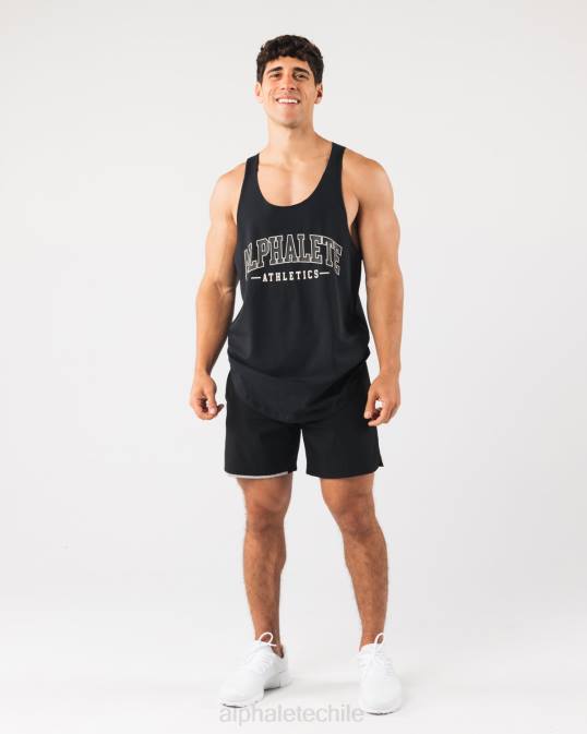 corto de estudio 6" hombres Alphalete 08R8683 ropa negro/plata