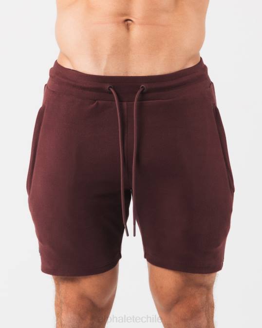 identidad corta 6" hombres Alphalete 08R8677 ropa sangría roja