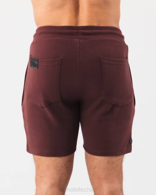 identidad corta 6" hombres Alphalete 08R8677 ropa sangría roja