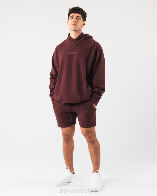 identidad corta 6" hombres Alphalete 08R8677 ropa sangría roja