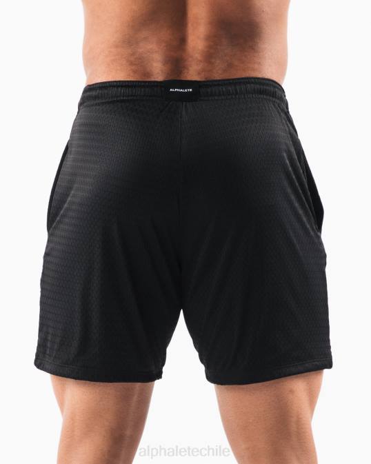 malla cabeza de lobo corta 6" hombres Alphalete 08R8651 ropa negro