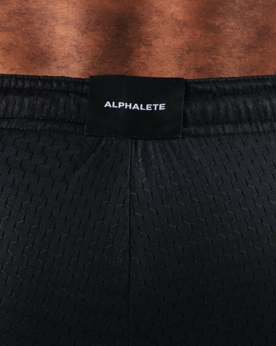 malla cabeza de lobo corta 6" hombres Alphalete 08R8651 ropa negro