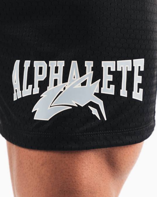 malla cabeza de lobo corta 6" hombres Alphalete 08R8651 ropa negro