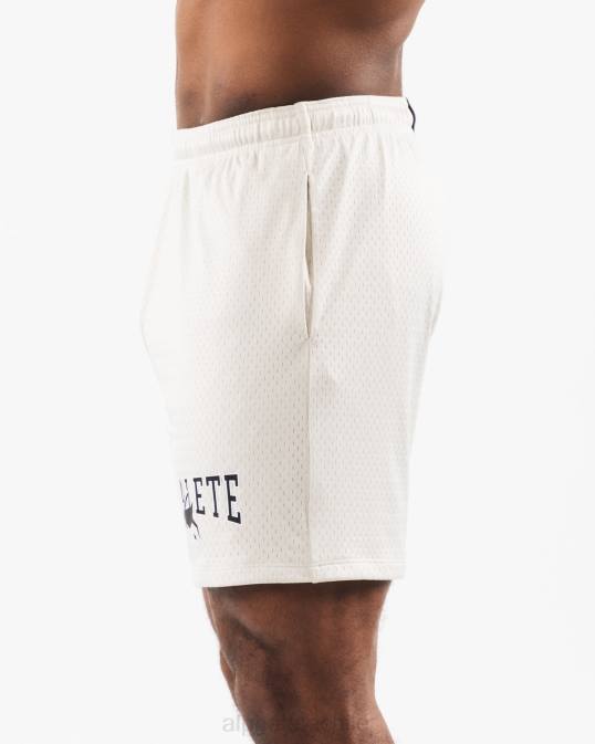malla cabeza de lobo corta 6" hombres Alphalete 08R8658 ropa concha de mar marrón