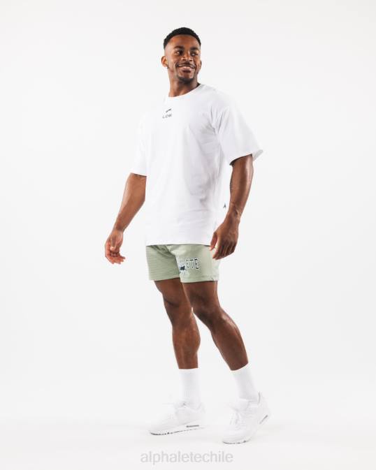 malla cabeza de lobo corta 6" hombres Alphalete 08R8661 ropa verde salvia