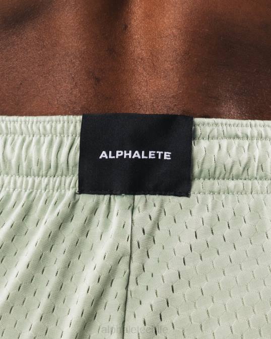 malla cabeza de lobo corta 6" hombres Alphalete 08R8661 ropa verde salvia