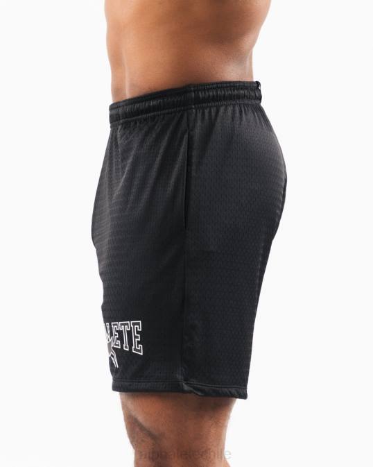 malla cabeza de lobo corta 6" hombres Alphalete 08R8662 ropa negro/concha de mar