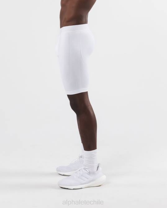 reforma compresion corta hombres Alphalete 08R8652 ropa blanco